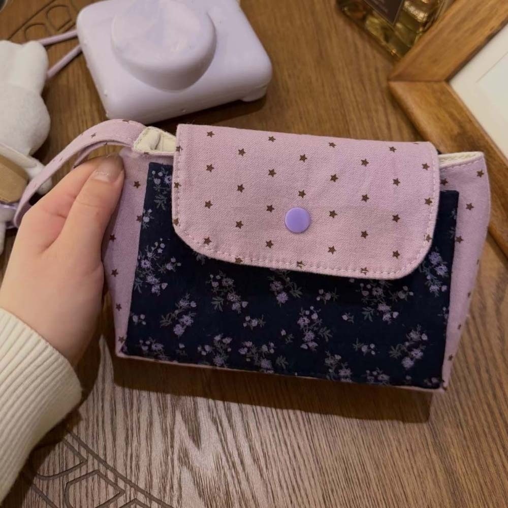 Purple Print Floral Makeup Bag - Korean Lifestyle & Kids Boutique Photos ulasan dan harga