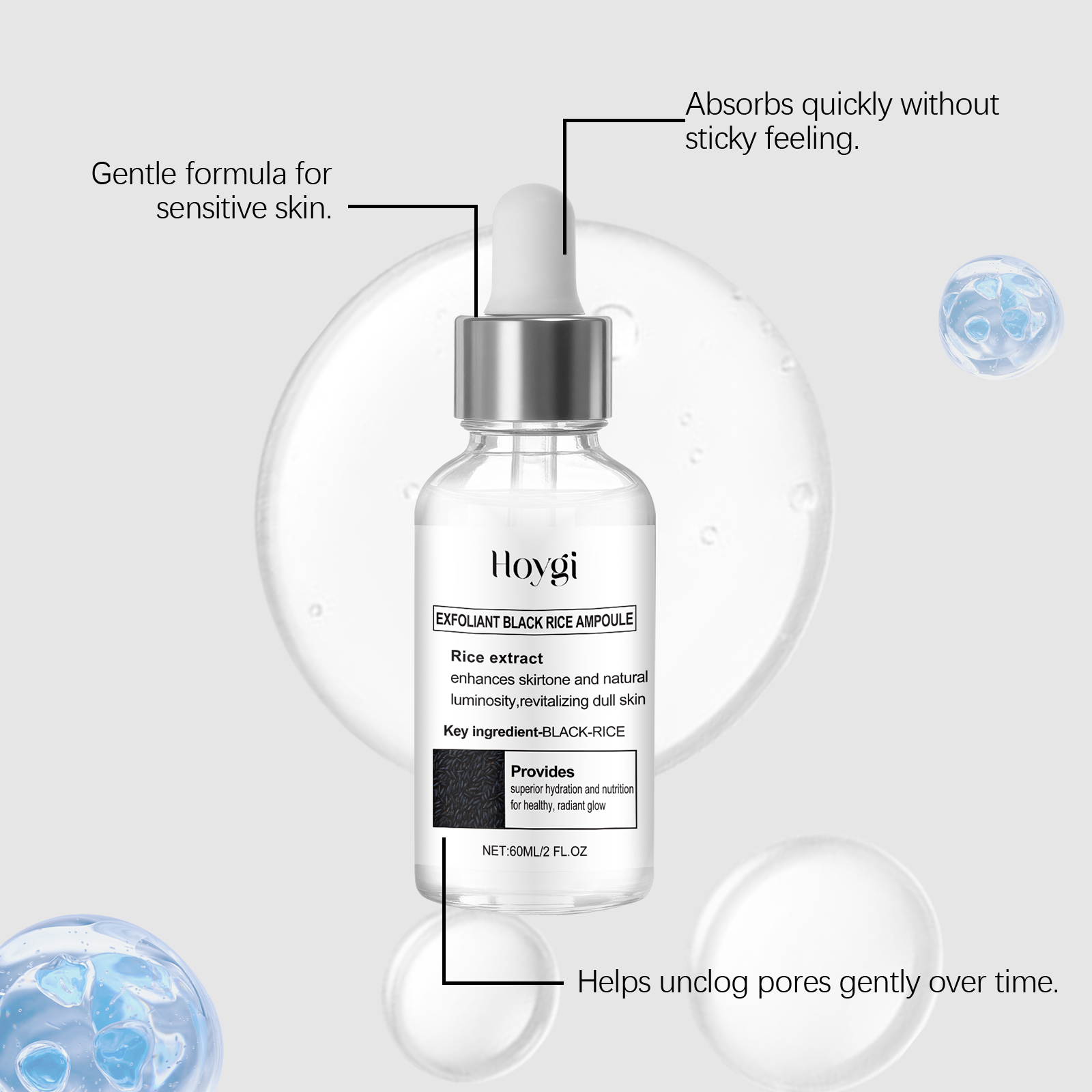 Glow Rice Ampoule White Black  - Essence Serum Toner ulasan dan harga